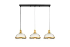 Arrediorg LAMPADA A SOSPENSIONE TRIPLA OTTONE BRICO W3 PRO