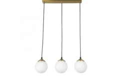 Arrediorg LAMPADA A SOSPENSIONE TRIPLA OTTONE FINO W3