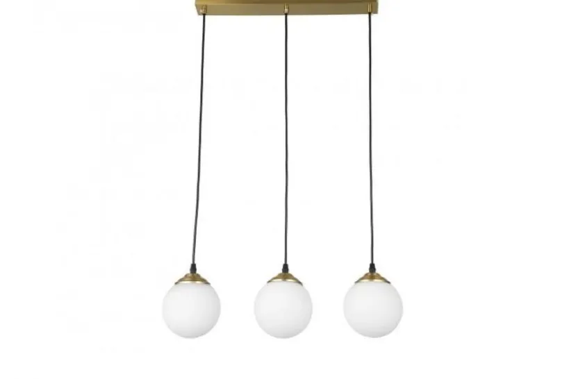Arrediorg LAMPADA A SOSPENSIONE TRIPLA OTTONE FINO W3