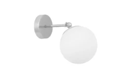 Arrediorg Lampada da parete a sfera cromata snodabile FREDICA W1