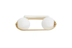 Arrediorg Lampada da parete a sfera doppia oro PANARI W2