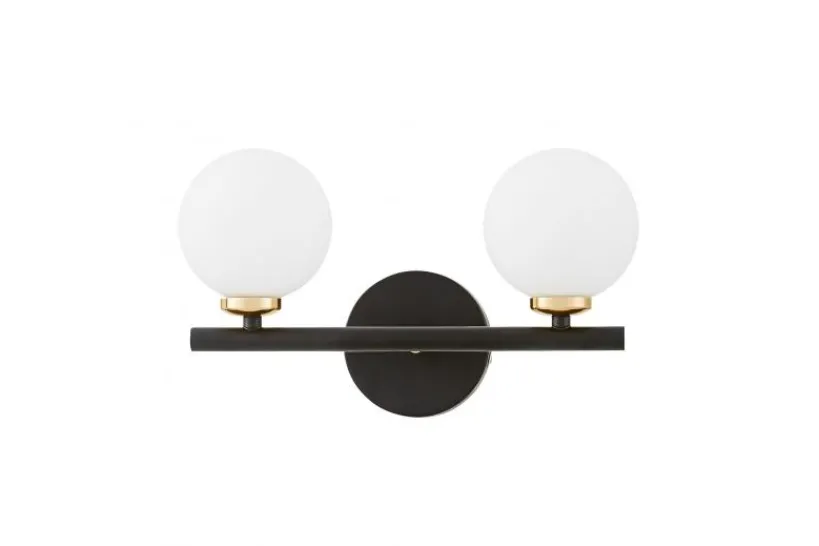 Arrediorg Lampada da parete due sfere oro MARSIADA W2