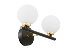 Arrediorg Lampada da parete due sfere oro MARSIADA W2