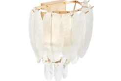 Arrediorg LAMPADA DA PARETE IN CRISTALLO E ORO CAVALINI W2