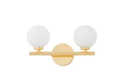 Arrediorg LAMPADA DA PARETE MODERNA DORATA MARSIADA W2
