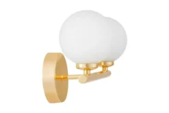 Arrediorg LAMPADA DA PARETE MODERNA DORATA MARSIADA W2