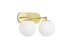Arrediorg LAMPADA DA PARETE MODERNA IN OTTONE FREDICA W2