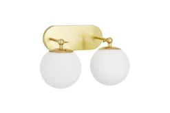 Arrediorg LAMPADA DA PARETE MODERNA IN OTTONE FREDICA W2
