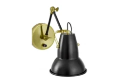Arrediorg LAMPADA DA PARETE MODERNA NERA BONA W2