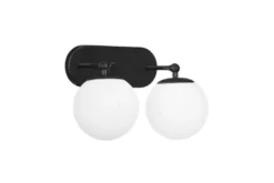 Arrediorg LAMPADA DA PARETE MODERNA NERA LAMPADA DA PARETE FREDICA W2