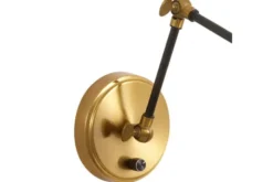 Arrediorg LAMPADA DA PARETE MODERNA NERA SENA W2