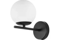 Arrediorg LAMPADA DA PARETE MODERNA NERA LEDO W1