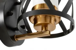 Arrediorg LAMPADA DA PARETE NERA E OTTONE ASTILA W1