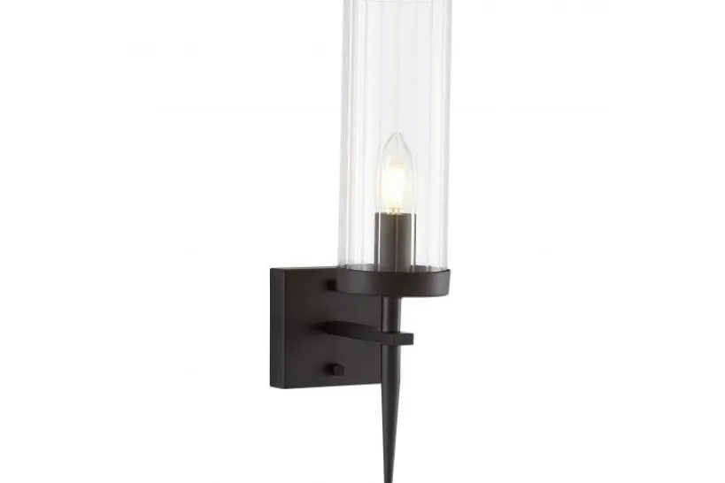 Arrediorg LAMPADA DA PARETE NERA MODERNA MORATTI W1