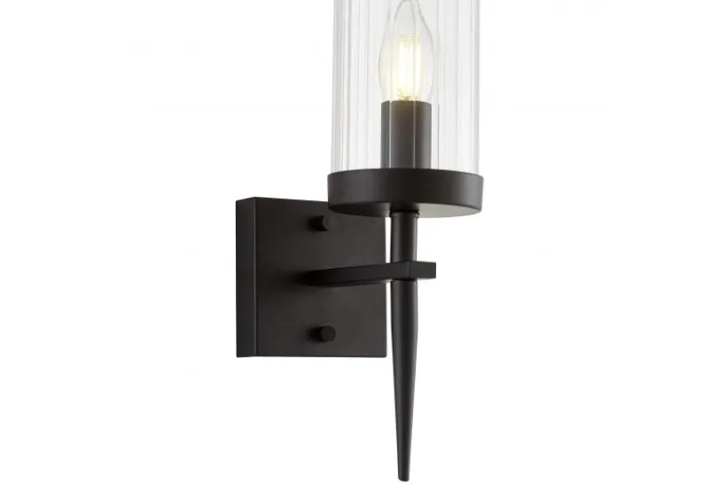 Arrediorg LAMPADA DA PARETE NERA MODERNA MORATTI W1