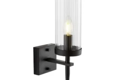 Arrediorg LAMPADA DA PARETE NERA MODERNA MORATTI W1