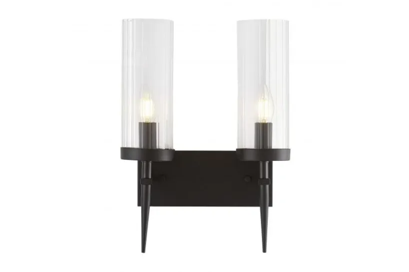 Arrediorg LAMPADA DA PARETE NERA MORATTI W2