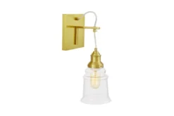 Arrediorg Lampada da parete con paralume trasparente MOLETTI W1