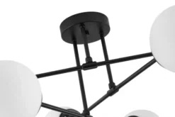 Arrediorg Lampada da soffitto a sfera nera 6 punti luce FINO W6