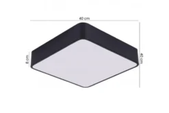 Arrediorg LAMPADA DA SOFFITTO CUBO D40 NERA MODERNA