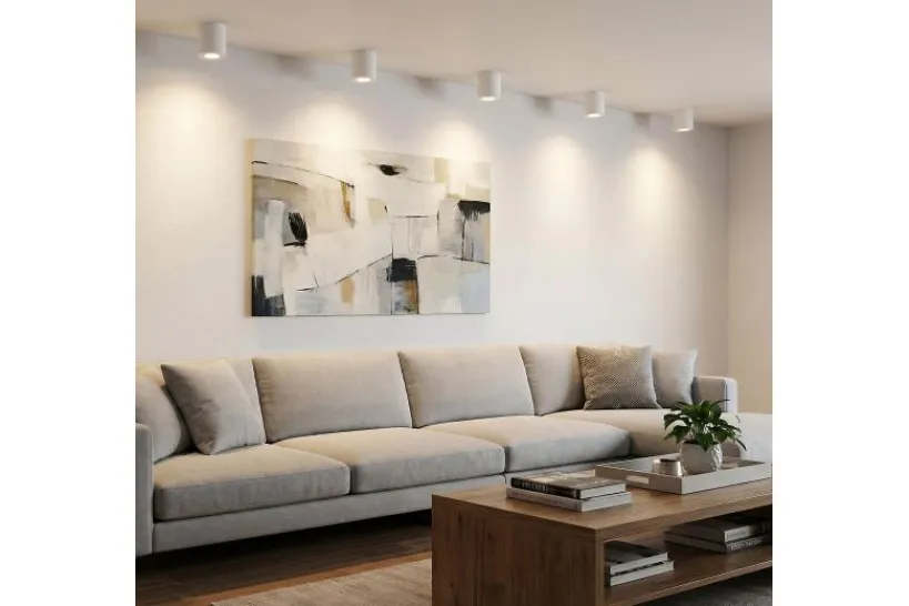 Arrediorg Lampada da soffitto in metallo bianco TIGO W1