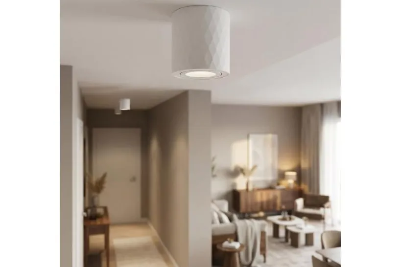 Arrediorg Lampada da soffitto in metallo bianco TIGO W1