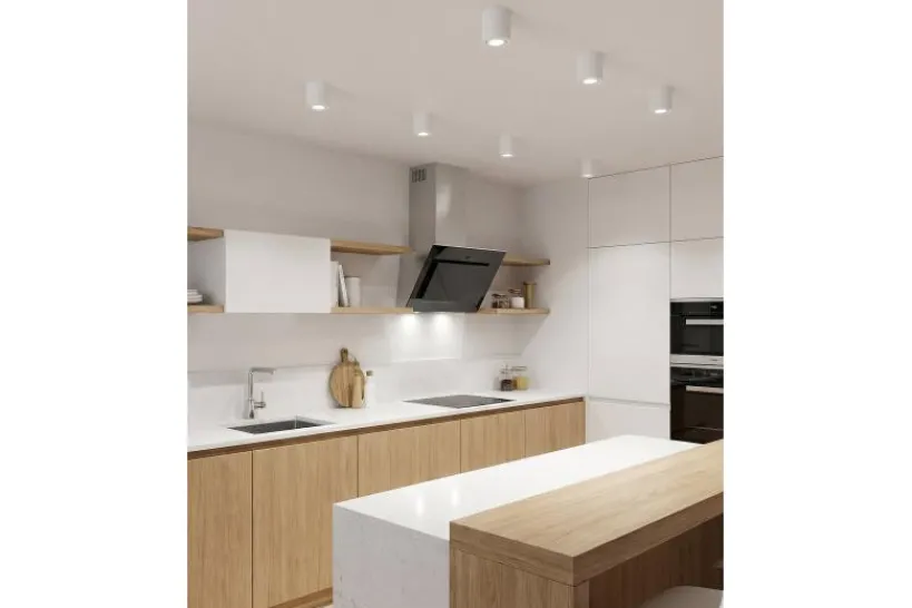 Arrediorg Lampada da soffitto in metallo bianco TIGO W1