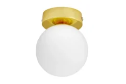Arrediorg Lampada da soffitto MARSIADA W1 oro caldo e sfera bianca