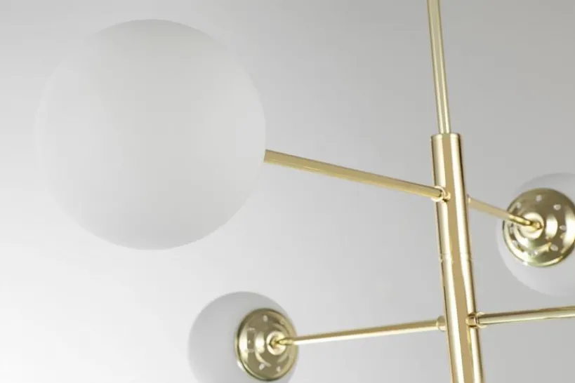 Arrediorg LAMPADA DA SOFFITTO MODERNA CLASSIC ORO FINO PRO W6