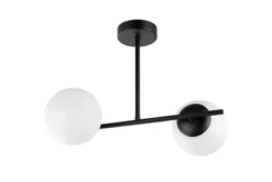 Arrediorg LAMPADA DA SOFFITTO MODERNA LEDO W2 NERO