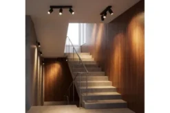 Arrediorg LAMPADA DA SOFFITTO MODERNA NERA NEO W3