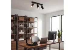 Arrediorg LAMPADA DA SOFFITTO MODERNA NERA NEO W3