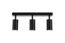 Arrediorg LAMPADA DA SOFFITTO MODERNA NERA NEO W3