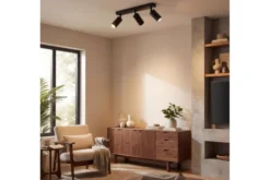 Arrediorg LAMPADA DA SOFFITTO MODERNA NERA NEO W3