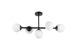 Arrediorg LAMPADA DA SOFFITTO MODERNA NERA FINO W5