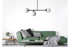 Arrediorg LAMPADA DA SOFFITTO MODERNA NERA FINO W3