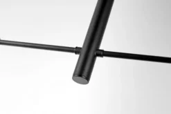 Arrediorg LAMPADA DA SOFFITTO MODERNA NERA FINO W2