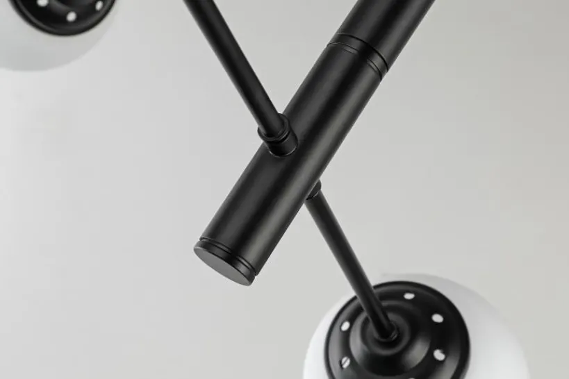 Arrediorg LAMPADA DA SOFFITTO MODERNA NERA FINO PRO W4