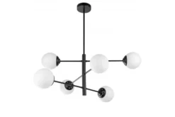 Arrediorg LAMPADA DA SOFFITTO MODERNA NERA FINO PRO W6