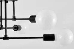 Arrediorg LAMPADA DA SOFFITTO MODERNA NERA NOVA W6