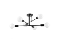Arrediorg LAMPADA DA SOFFITTO MODERNA NERA NOVA W6
