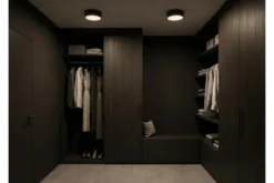 Arrediorg LAMPADA DA SOFFITTO MODERNA NERA ORBO D23