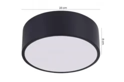 Arrediorg LAMPADA DA SOFFITTO MODERNA NERA ORBO D23