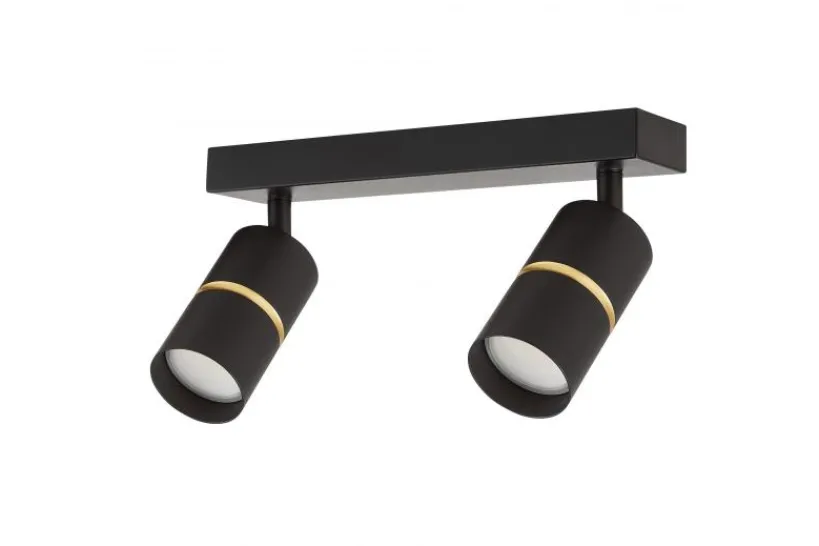 Arrediorg LAMPADA DA SOFFITTO MODERNA NERA ASTI W2