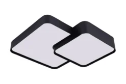 Arrediorg LAMPADA DA SOFFITTO MODERNA NERA CUBO DUO D48