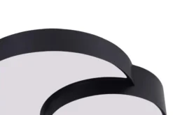 Arrediorg LAMPADA DA SOFFITTO MODERNA NERA ORBO DUO D48