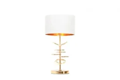 Arrediorg Lampada da tavolo comodino glamour MILARI -Oro