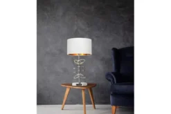 Arrediorg Lampada da tavolo comodino glamour MILARI -Cromo