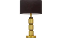 Arrediorg Lampada da tavolo nera e ottone moderna ELIOT