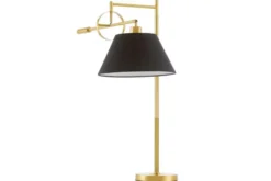 Arrediorg LAMPADA DA TAVOLO TURINA IN OTTONE E NERO